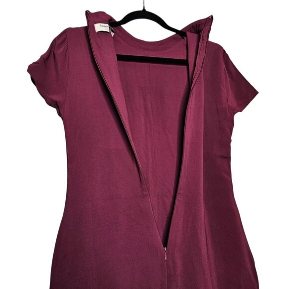 House of CB Alia Mulberry Red‎ Purple Short Sleeve Mini Dress Size L Tall - Picture 9 of 13